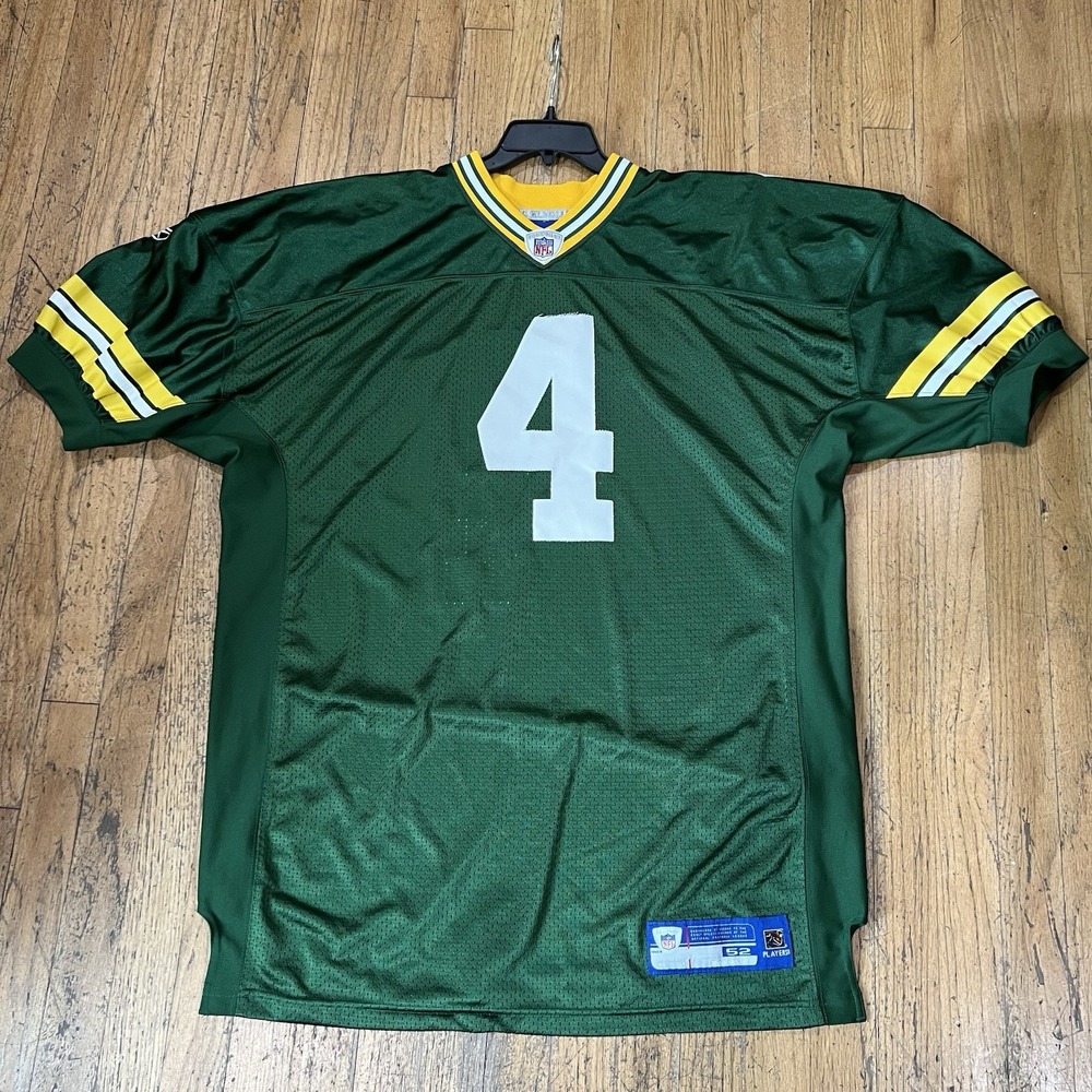 Reebok | Green Bay Packers Brett Favre NFL On Field Green Jersey Size 52 Stitch